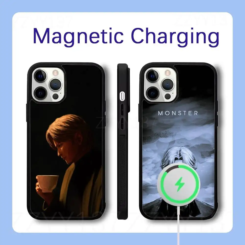 

Monster Johan Liebert Phone Case For iPhone 16,15,14,13,12,11,Pro,Max,Plus,Mini,SE Magsafe Magnetic Wireless Charging