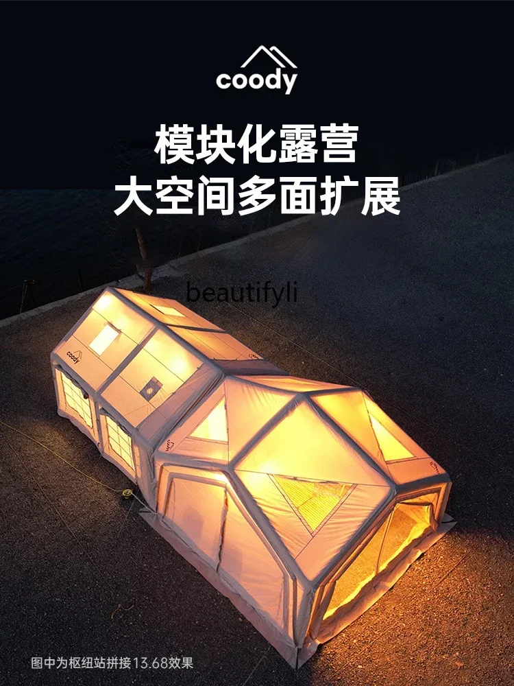 

x1Inflatable tent outdoor camping camping spring and summer overnight hub link large living room cotton model