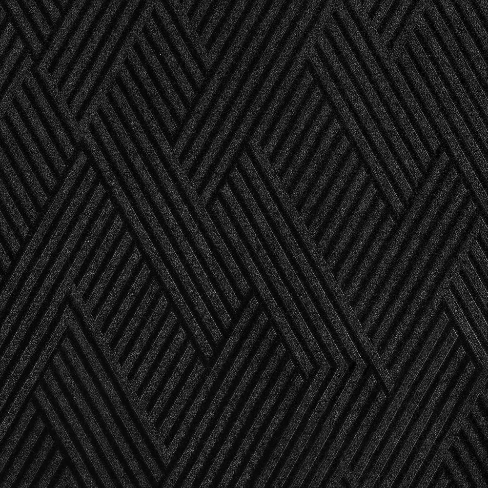 ورق جدران أسود هندسي مقاوم للماء قابل للتقشير واللصق للحمامات والمطابخ، ورق اتصال خزانة مزخرف يدوم طويلاً