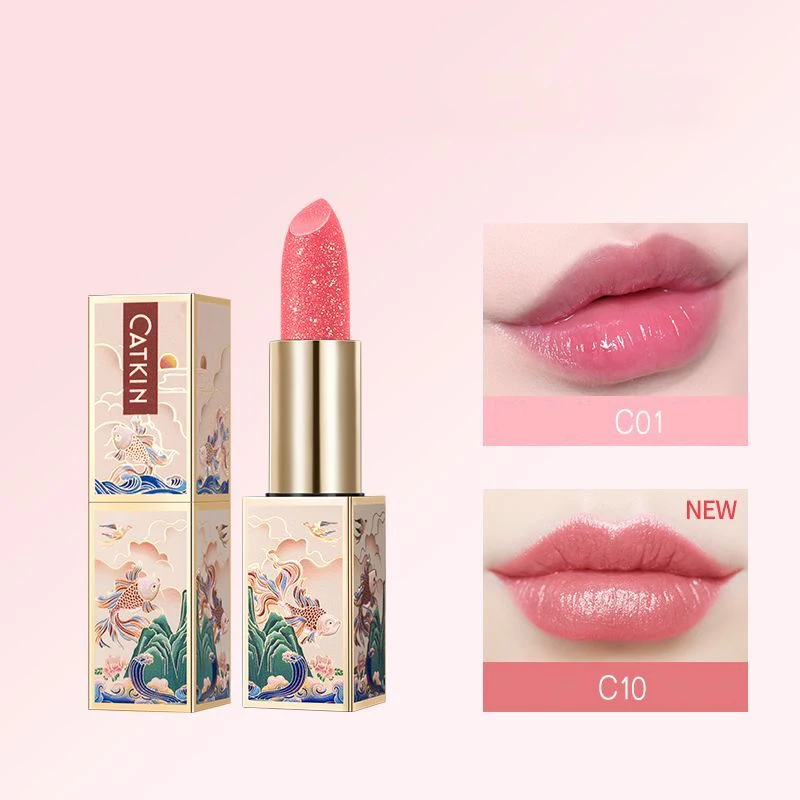 Lápiz labial Catkin que cambia de Color para reparar la piel seca y agrietada, líneas de labios ligeras, bálsamo labial transparente hidratante