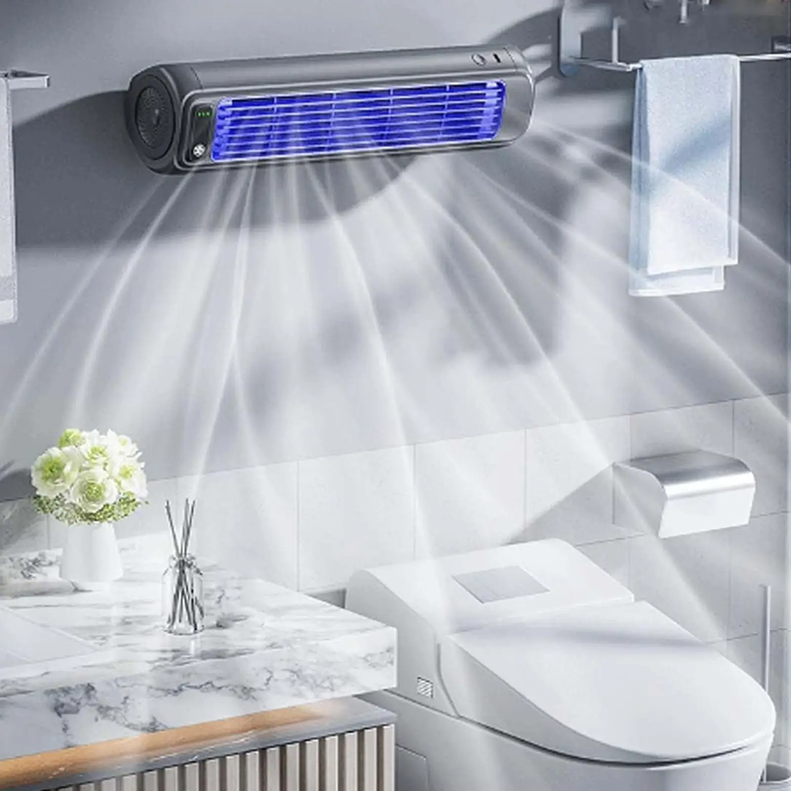 

Электрический настольный вентилятор Портативный кондиционер Безлопастной вентилятор 3 скорости Регулируемый ветровой вентилятор для кондиционера