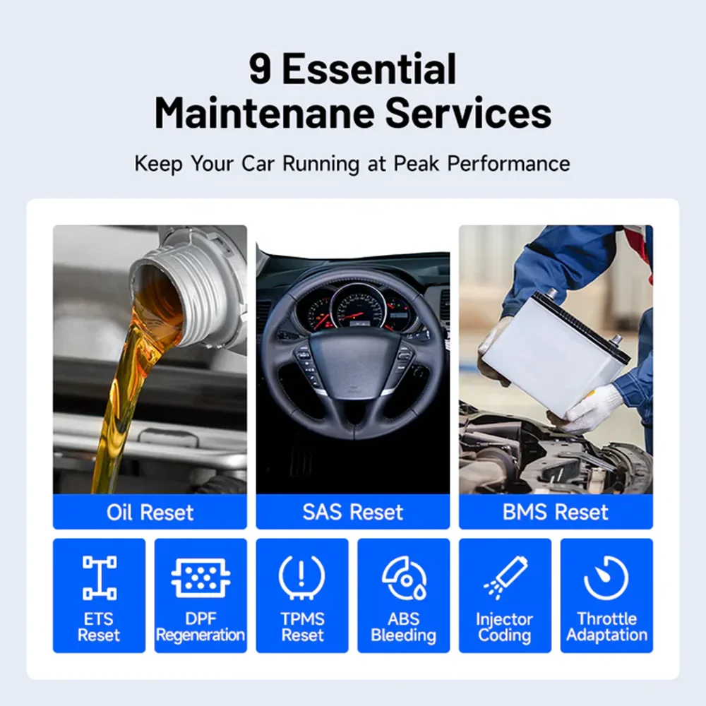 TOPDON Automotive Diagnostic Tool Code Reader AD600S OBD2 Scanner Free Lifetime Updates 4 System Diagnostic Scanner 9 functions