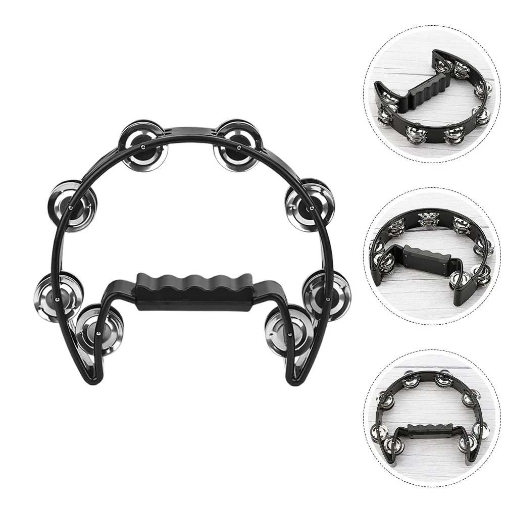 

Double Row Handheld Tambourine For Kids 16 Pairs Jingles Plastic Percussion Musical Instrument Bright Sound Party Wedding