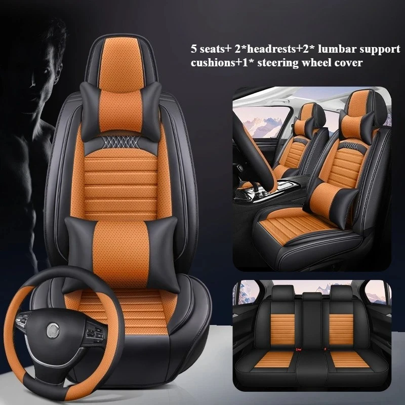 ​​2025 Nappa Leather Car Seat Covers For Ford Mustang Coupe Hardtop 2015 2016 2017 2018 2019 2020 2021 2022 2023 2024 2025