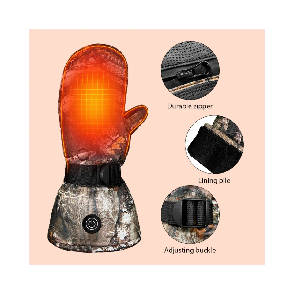 Winter Rechargeable Battery Ski Heated Warm Electrical Glove for outdoor sport cold weather