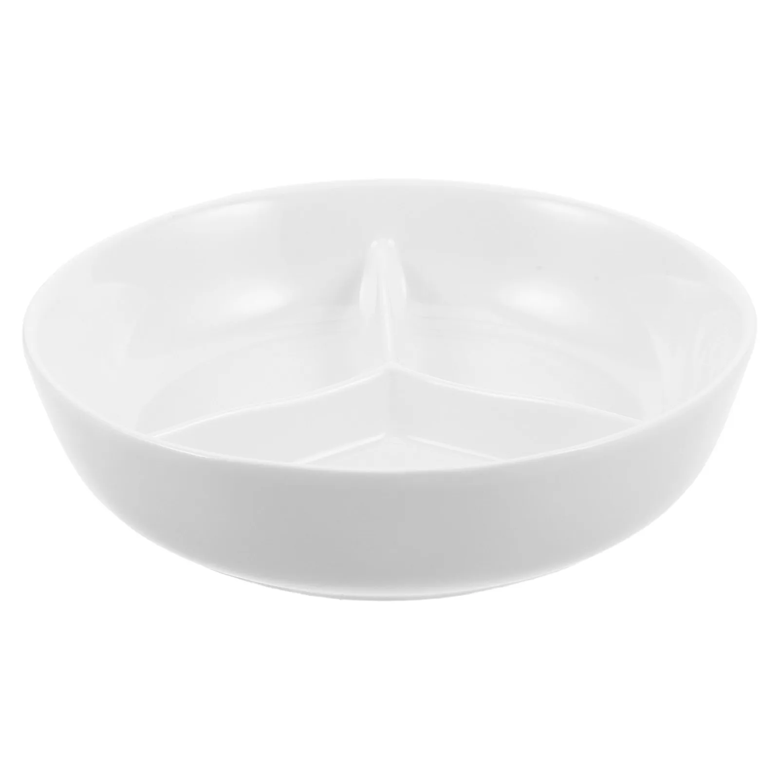 

Ceramic Sectional Tray 3-Compartment Microwave-Safe Elegant Appetizer Serving Dish for Family Gatherings and Parties