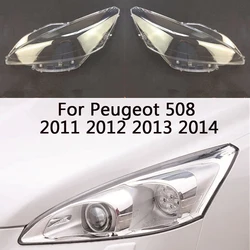 Headlight Cover For Peugeot 508 2011 2012 2013 2014 Car Headlight Cover Lens Glass Lampcover Shell Lampshade Headlamp