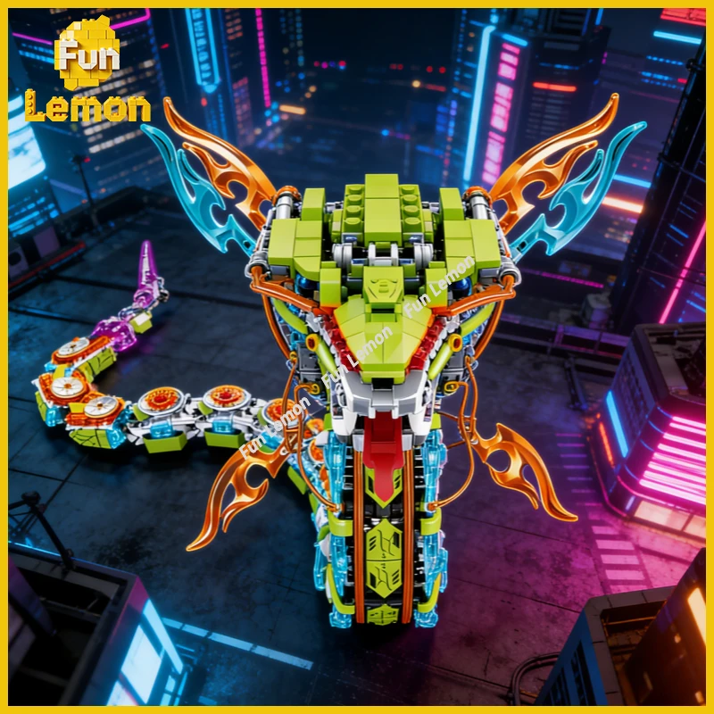 

Набор строительных блоков 2-в-1 «Деформируемый Меха-Змея-Тень», 1189 деталей, механическая технологическая сборная игрушка для детей