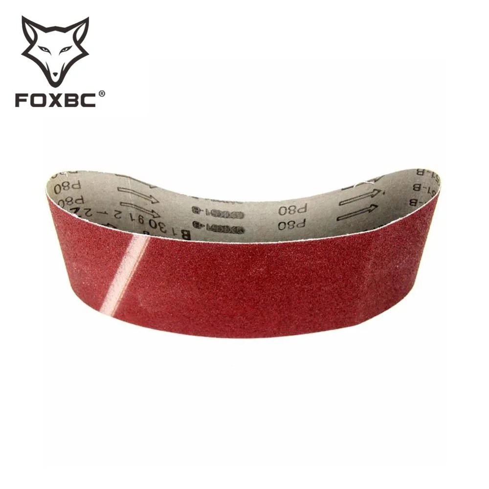 Imagem -02 - Foxbc Cintos de Lixar 100x610 mm x 24 Peças Papel de Lixa 60 80 120 240 Óxido de Alumínio Acessórios para Trabalhar Madeira