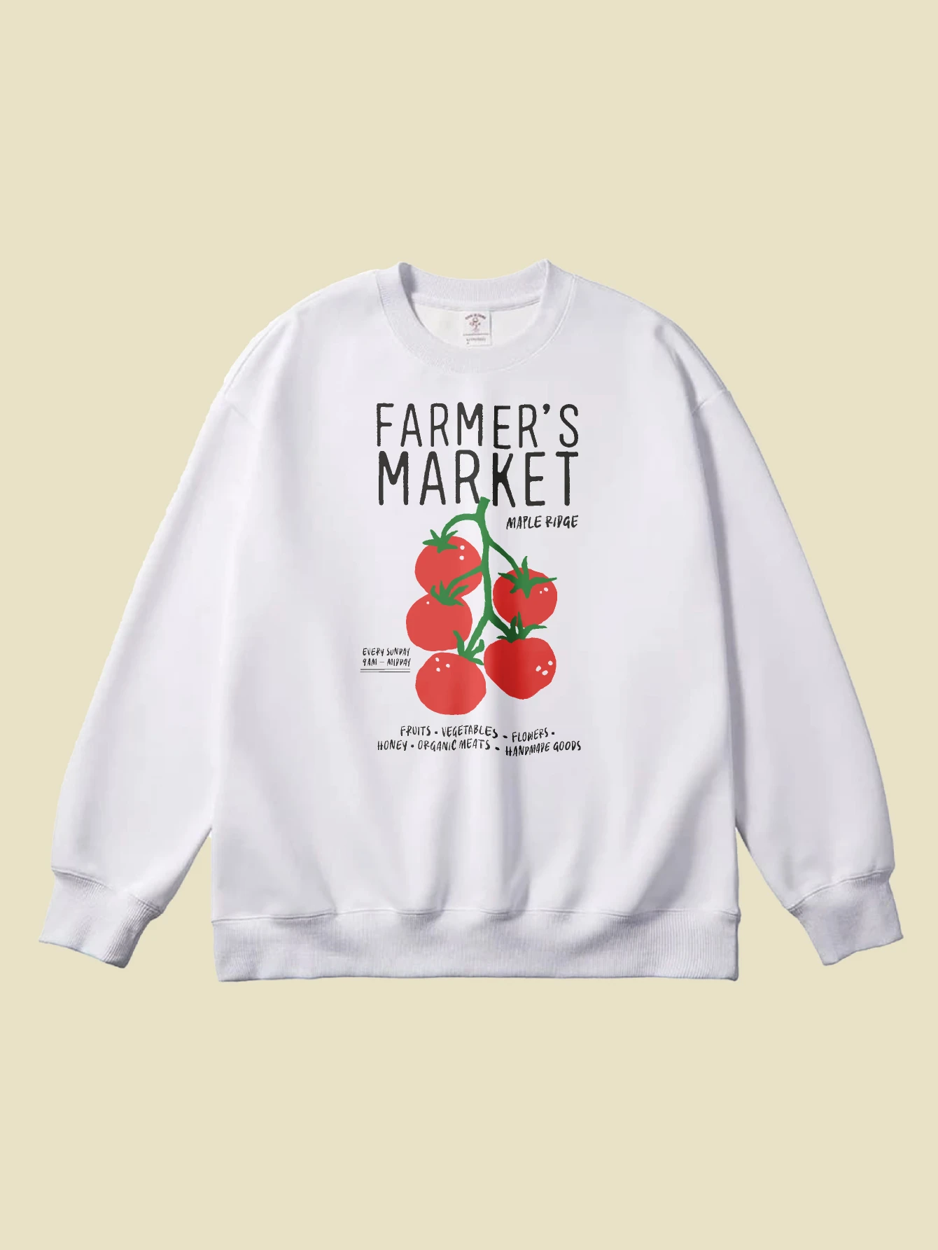 

Теплый разноцветный джемпер Farmer Market с круглым вырезом, свободный чистый хлопок для женщин, осенне-зимний модный спортивный костюм, идеально подходящий для Хэллоуина