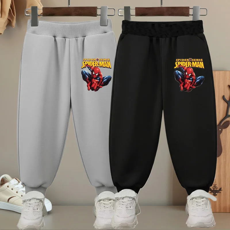 مارفل سبايدرمان مطبوعة بنين الرياضة السراويل الطويلة الاطفال مرونة الخصر السراويل الأطفال عالية الخصر عارضة بانت ربيع الخريف جديد #3