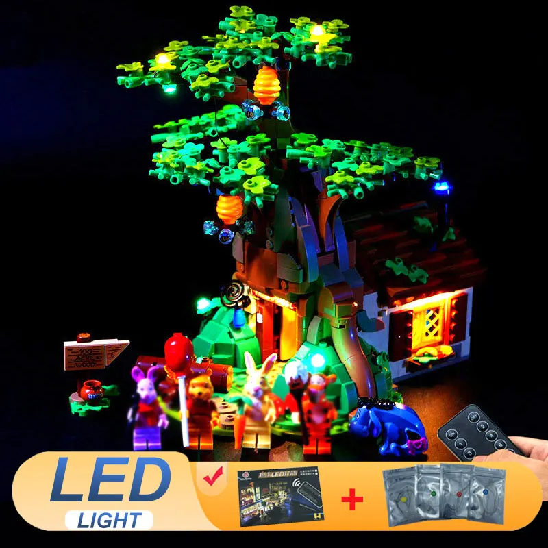 

Комплект светодиодных фонарей для LEGO 21326, лампа Винни-Пух, дом на дереве, подарок «сделай сам» (не включает наборы строительных блоков, кирпичей, наборы моделей)