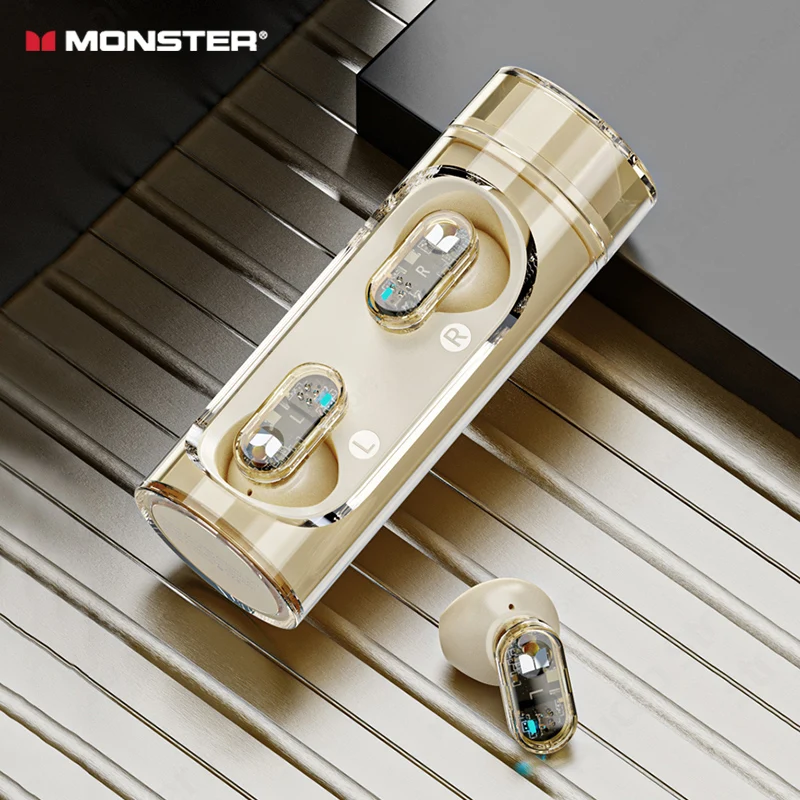 Monster XKT13 Wireless Bluetooth 5.3 Headphones TWS Mini Earbuds Lipstick Design Headset Noise Reduction Earphones With rope New