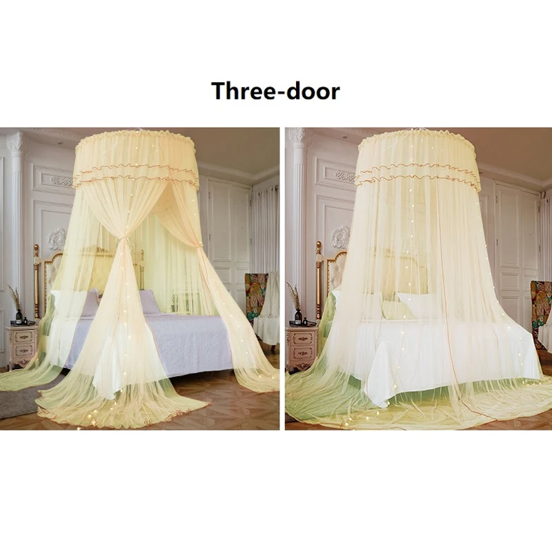 Children\'s Bed Canopy Mosquito Nets Curtain Bedding Home And Garden 1.2 Diameter Round Dome Tent Cotton Double Bed Mosquito Net