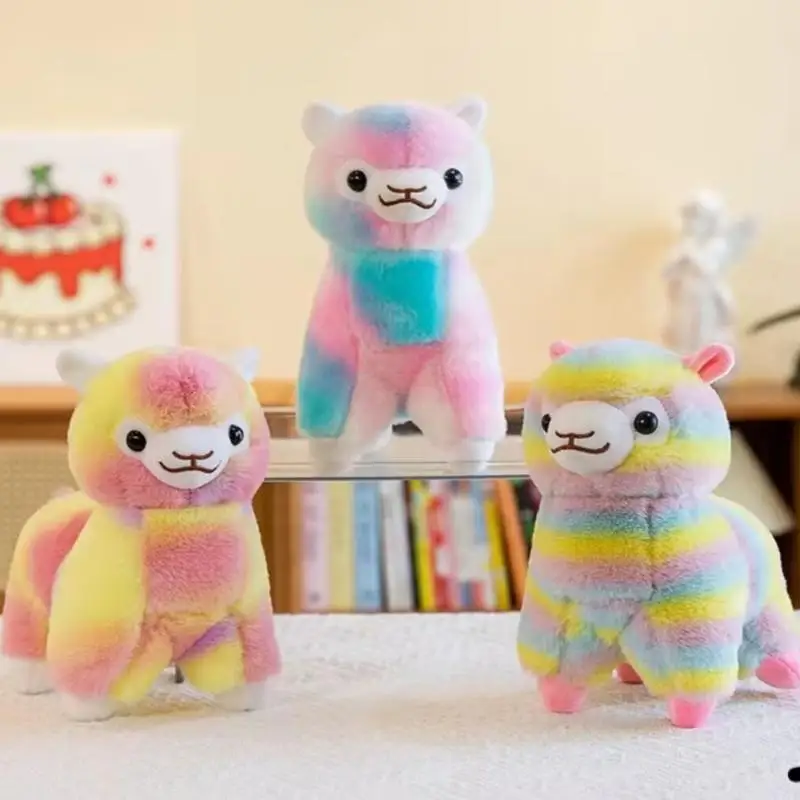 Soft Standing Alpaca Plush Doll 28cm Colorful Fluffy Stuffed Sheep Toy for Nursery Decor - view 4