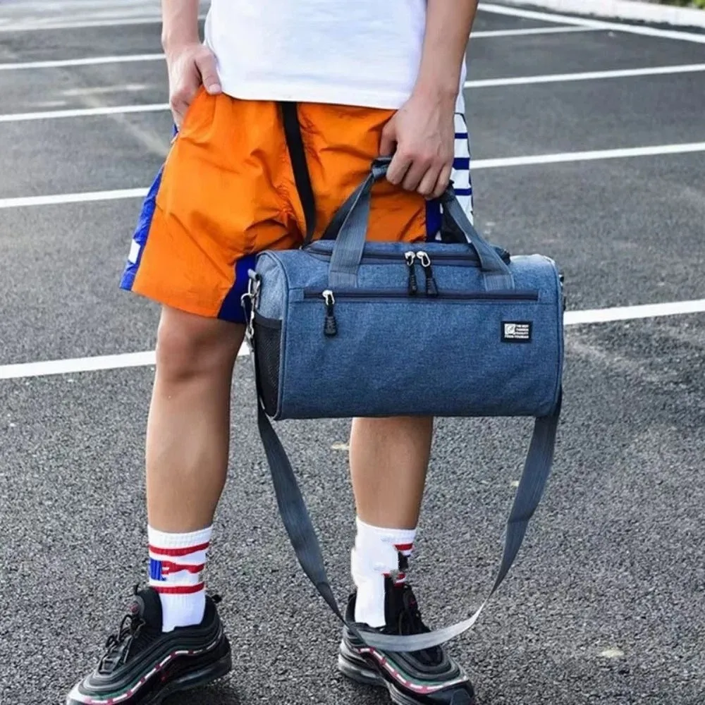

Portable Travel Duffel Bag Large Capacity Crossbody Travel Luggage Bag Shoes Compartment Wear-resistant Women's Fitness Handbag