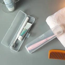 1pc Toothbrush Box Transparent Organizer Case Travel Portable Toothbrush Holder Plastic Toothpaste Box Storage Container