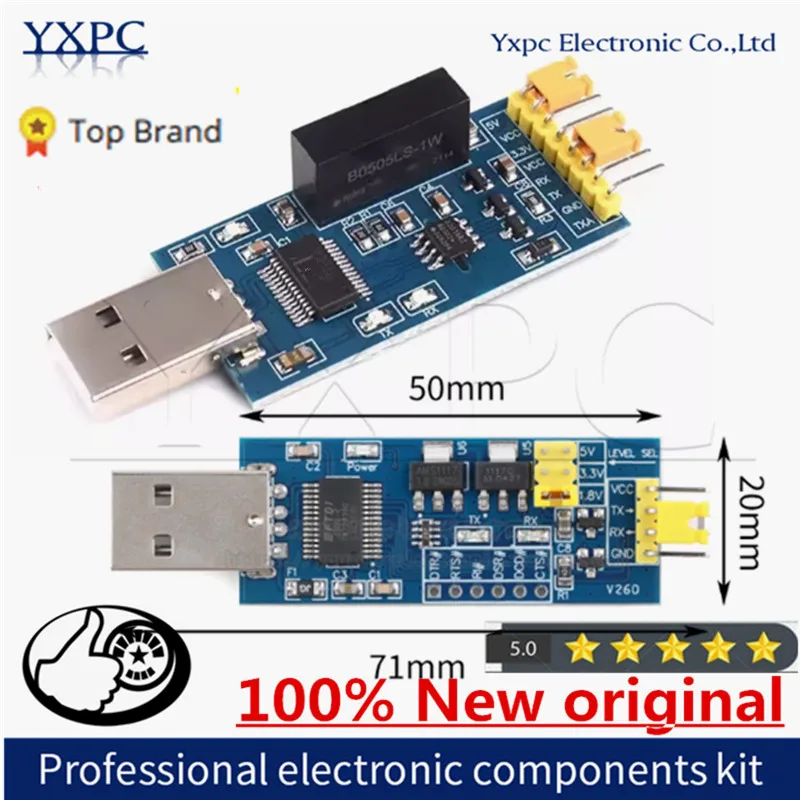 FT232RL Serial Port Module USB To TTL Converter 5V / 3.3V / 1.8V Level Download Program Line Serial Interface Module FT232