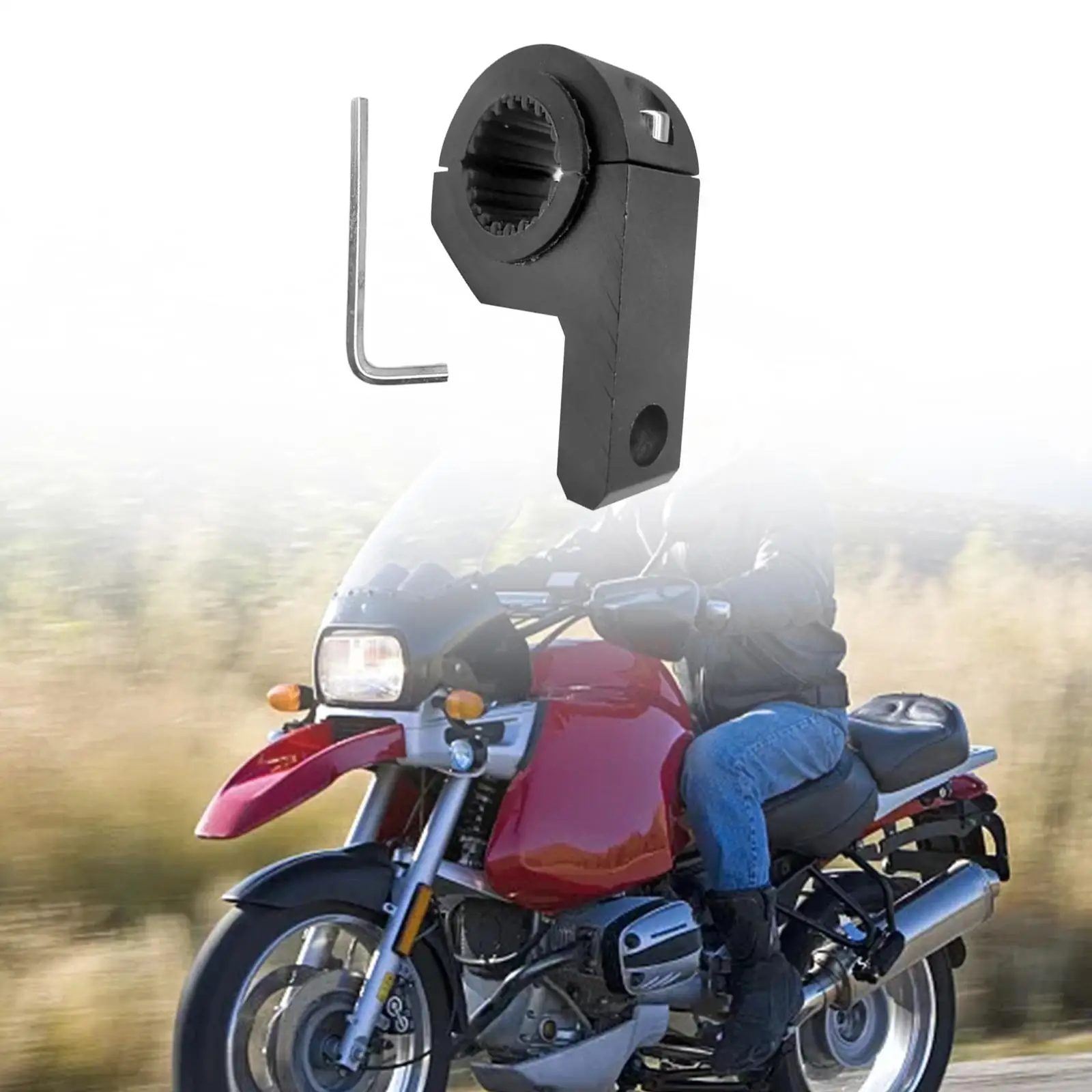 Motorcycle Light Mount Clamp Easy Installation Work Auxiliary Lights Support Bracket for Guard Bar 23mm to 27mm