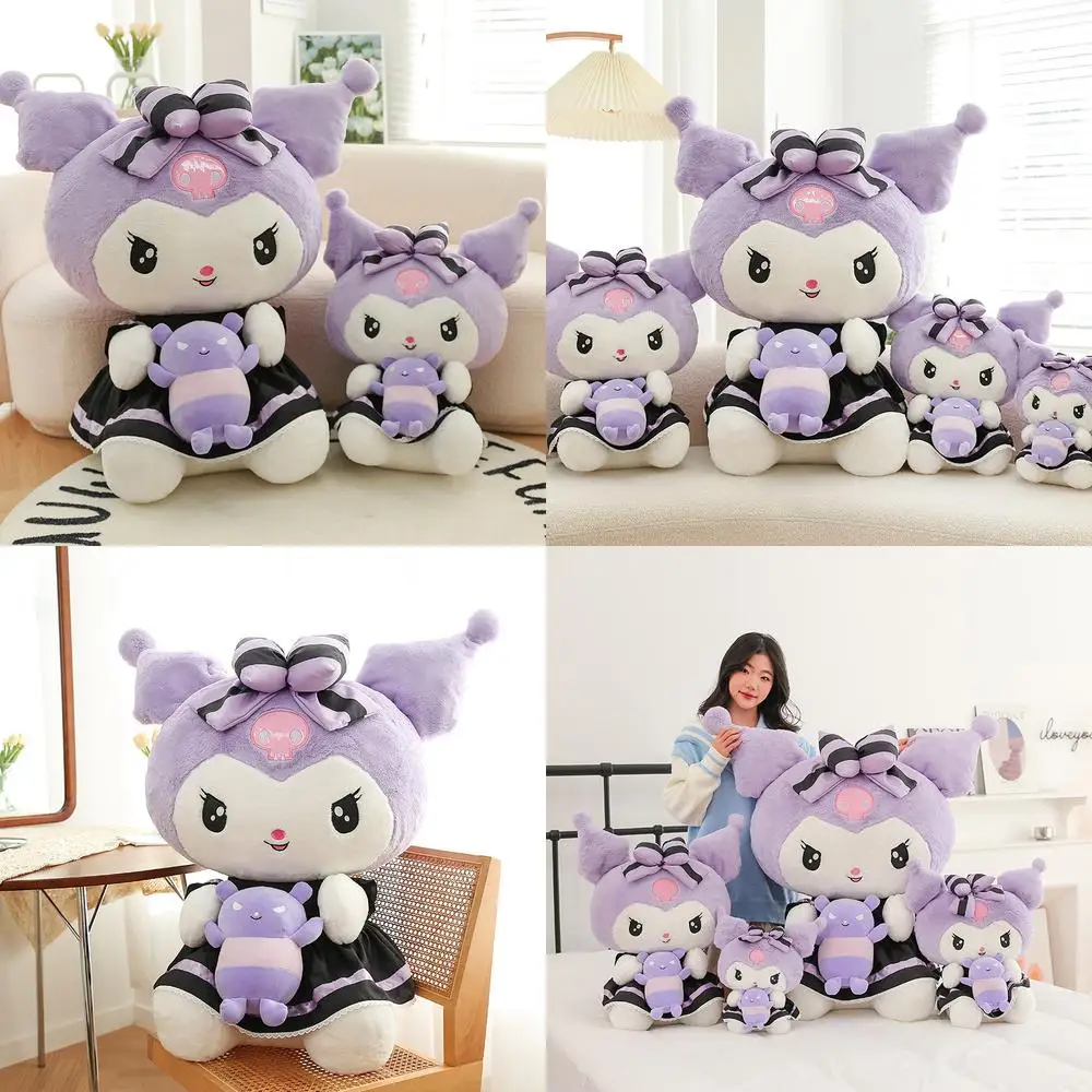 

Sanrio Kawaii Фиолетовый Куроми Плюшевая игрушка Баку Мелодия Мягкая кукла Милая наполненная игрушка для детей Подарок на день рождения Плюшевые мягкие игрушки