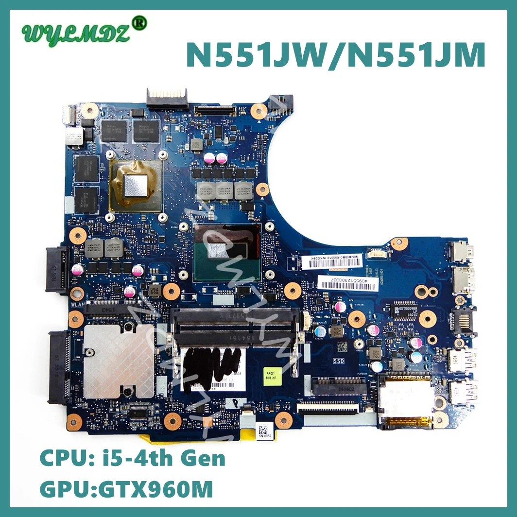 N551JW With i5 i7-4th Gen CPU GTX960M GPU Mainboard For ASUS N551JM G551JM G551JW G551JK N551JK N551JW Laptop Motherboard