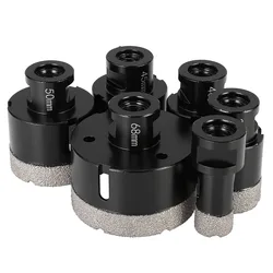 M14 Thread Dry Vacuum Brazed Drill Core Bit Marble Glass Ceramic Tile Drilling Hole Saw 20-68mm