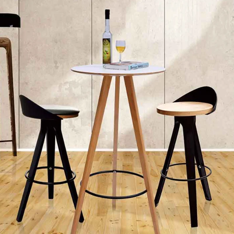 Cadeira de Bar com Encosto Metálico Rotativo, Design Luxuoso Moderno Nórdico, Cadeira de Escritório Giratória Ergonômica, Móveis para Sala de Jantar
