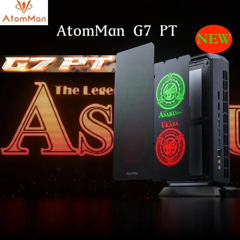 AtomMan 게이밍 미니 PC G7 Pt AMD Ryzen 9 7945HX RX 7600M XT 8G, Win 11, 세계 최초 AMD 장점 인증 게이머 컴퓨터, WiFi7