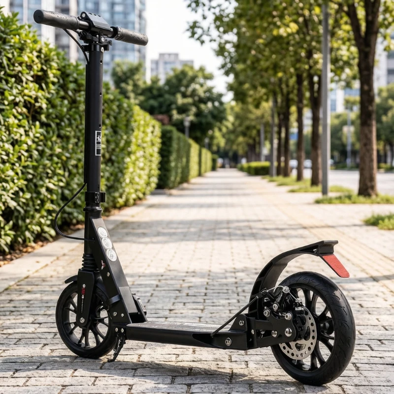 Adult Shockproof Folding Scooter with Dual Suspension, Aluminum Alloy Anti-Shake Frame, Strong Load for Teens & Adults