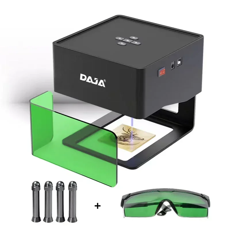 DAJA DJ6 3W Small Desktop And Portable Laser Marking Machine Integrated Print Metal Plastic Wood