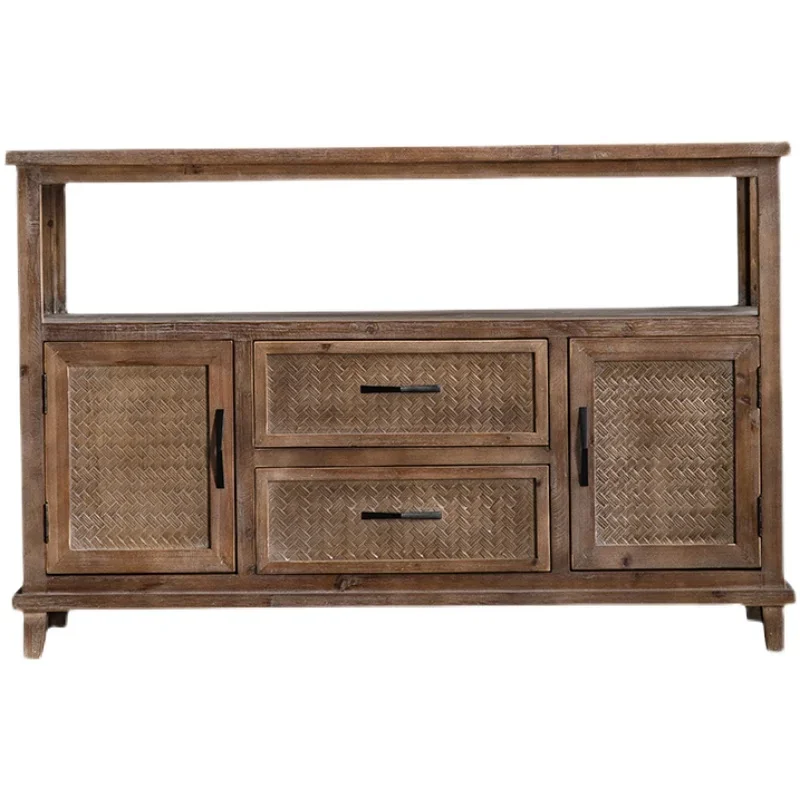 

Solid wood porch cabinet rack B & B decoration multi-functional locker