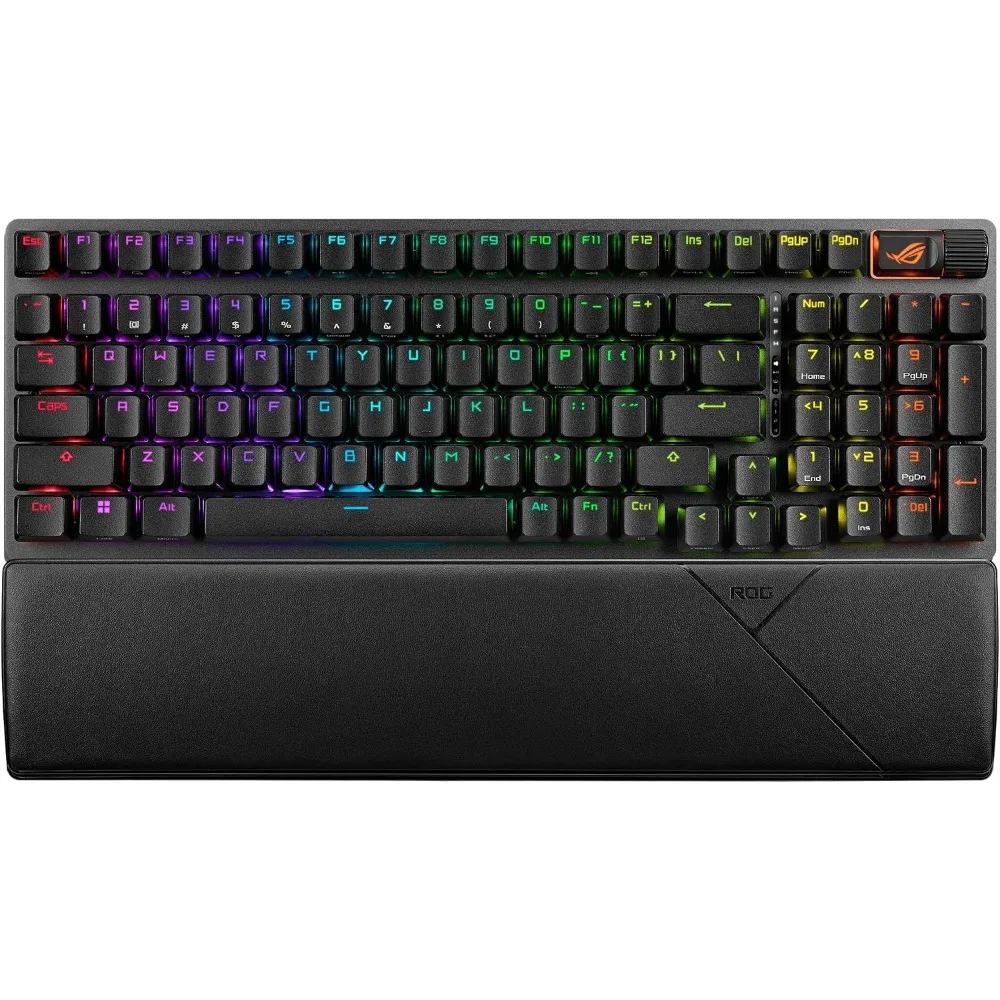 96% Full-Size Mechanical Gaming Keyboard - Wireless Tri-Mode, Hot Swappable Linear Switches, PBT Caps, RGB, PC/Mac