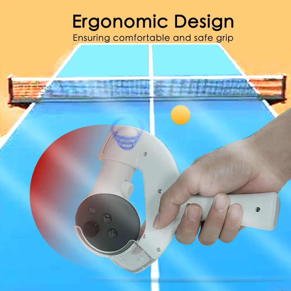 Table Tennis Adaptor For Meta Quest 3 Touch Controller Handle Grip Playing Ping Pong Racket Enhanced VR Game Accessories