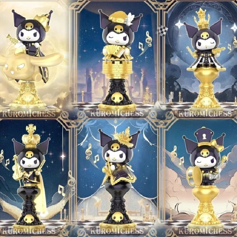 

Genuine Sanrio Anime Figures Blind Box Kuromi Series Kuromi Chess Doll Mystery Box Room Ornaments Girls Valentine'S Day Gift Toy