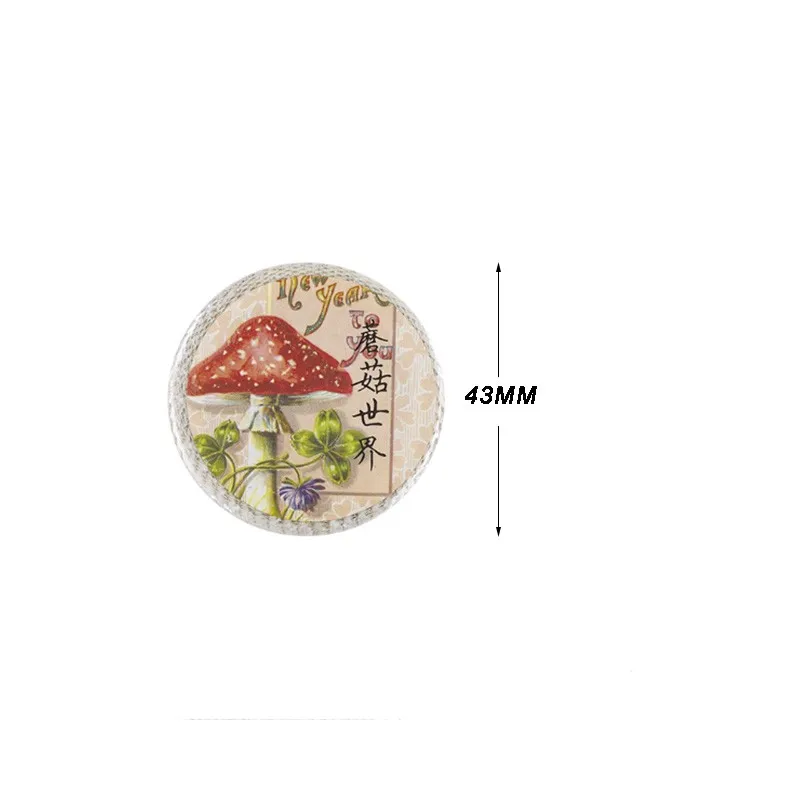 1 pçs 5m * 2.5cm coleção vintage selo fita adesiva planta cogumelo fita adesiva decorativa diy scrapbooking etiqueta