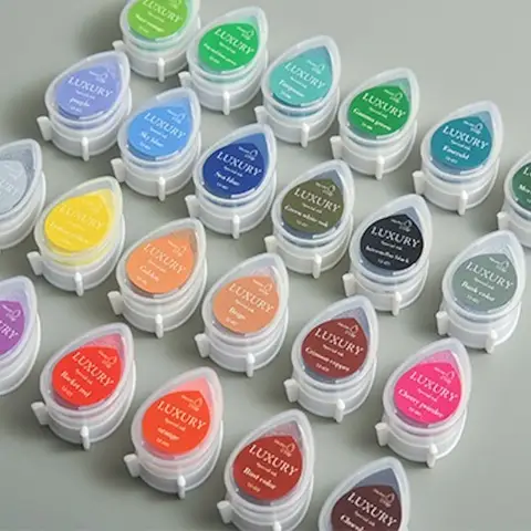 Bilashmart Cute Stamping Inkpad For Scrapbooking Painting Material Colorful Sponge Ink Pad For DIY Hobby Craft Supplies