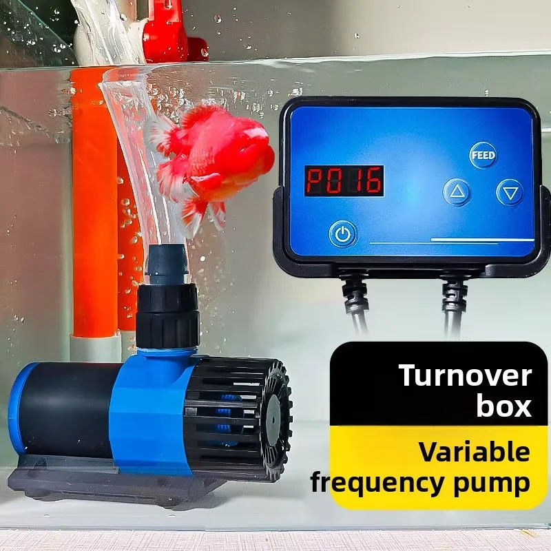 Turnover Box Variable Frequency Water Pump Internal/External Filtration Dual-Use for Fish Tanks Land Ultra-Quiet 3-Year Warranty