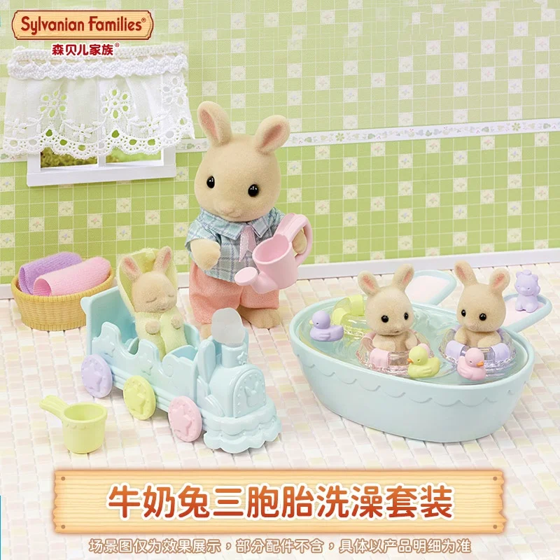 

Аутентичные игрушки Sylvanian Families для детей T Tempoines Triplet Подарочные наборы для ванной комнаты Silvania Family Детская игрушка Кухня