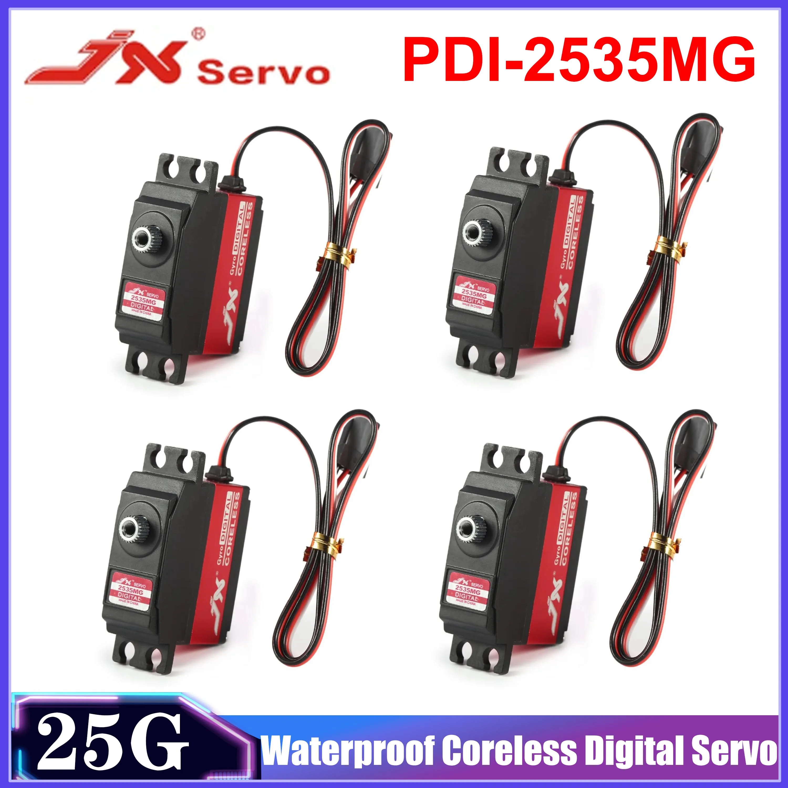 

JX PDI-2535MG 25G Waterproof Coreless Digital Servo Metal Gear for RC 450 500 Helicopter Fixed-wing Drone Airplane Mini Car Part