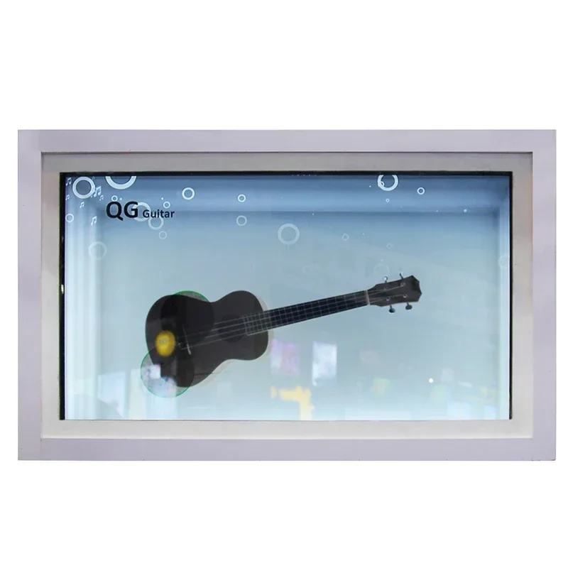 Benutzer definierte 3d lcd werbung display full hd sehen durch transparente lcd schrank wifi transparente lcd vitrine box