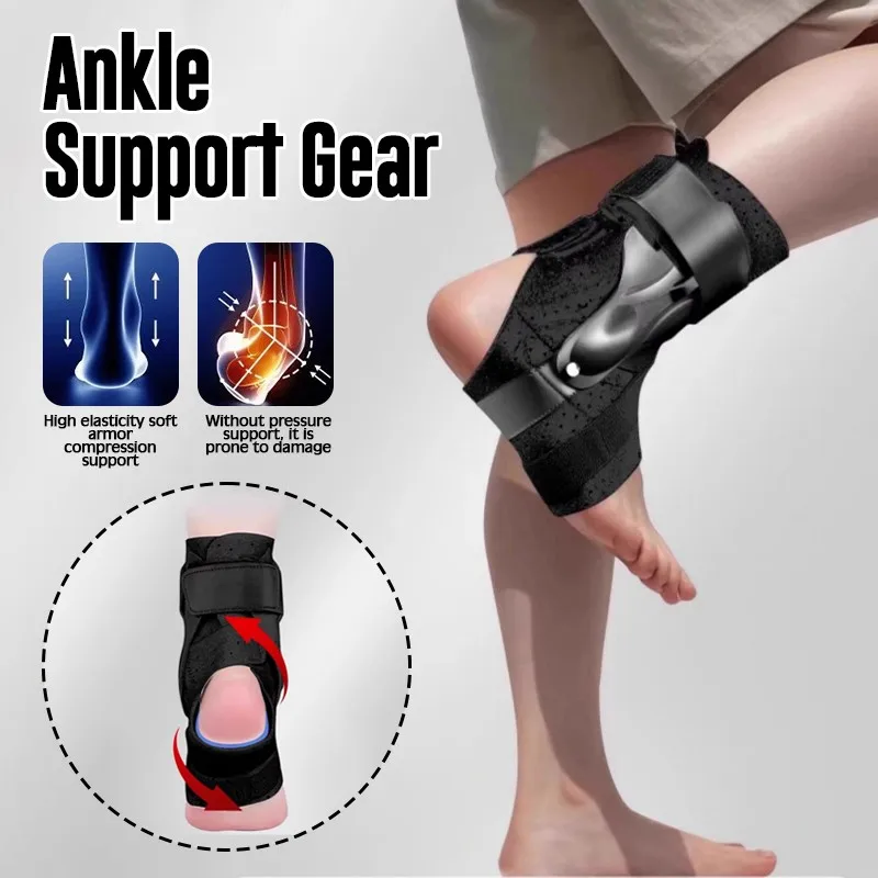 1pc Ankle Support Gear Ankle Sprained Brace Recovery Adjustable Ankle Sprain Orthosis Stabilizer Plantar Fasciitis Wrap