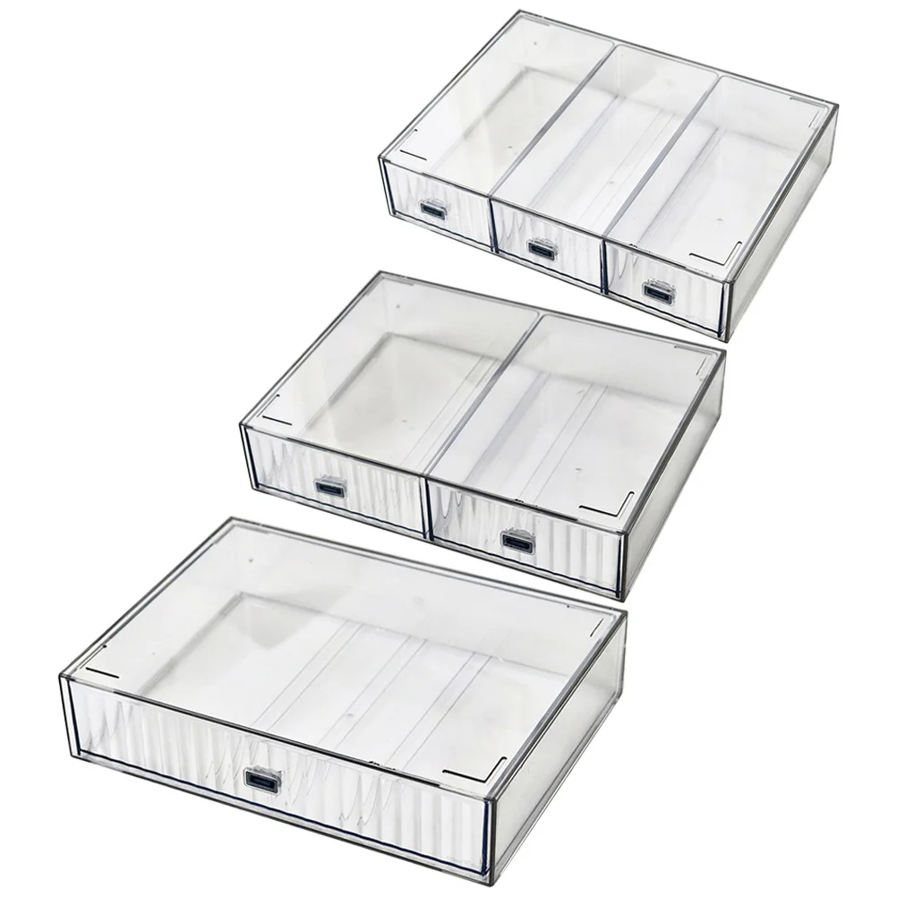 

3Pcs Desk Storage Organizer Plastic Multi-Drawer Box for Cosmetics Stationery Sundries Desk Organizer with Drawers