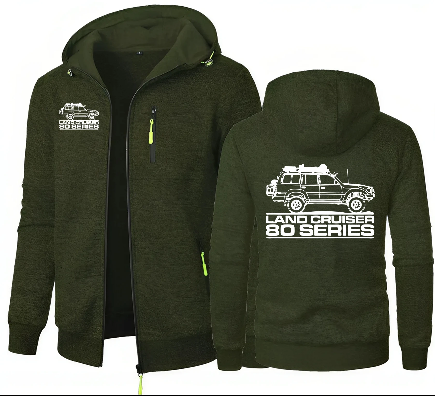 Land Cruiser 80 Serles Cross Country Car Men Sweater Hooded Jacket