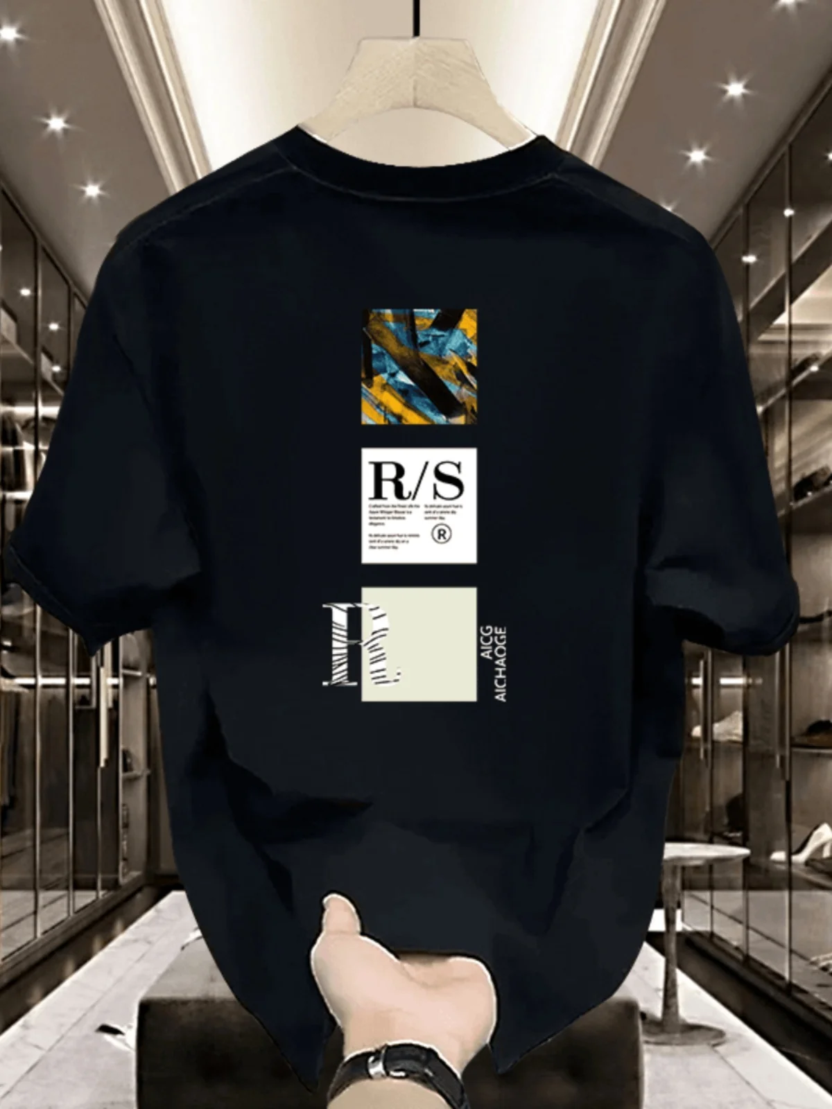 

Premium Pure Cotton ort Sve T-irt 2024 New Summer Double Tead Loose Fit Men's Faion Brand Breathable Casual Tee