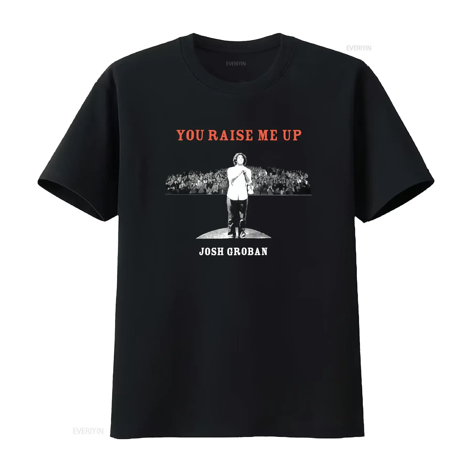 Josh Groban You Raise Me Up Official Fan Club T Shirt Men's Size Medium vintage Washed Unisex Breathable Top For Everyday Wear