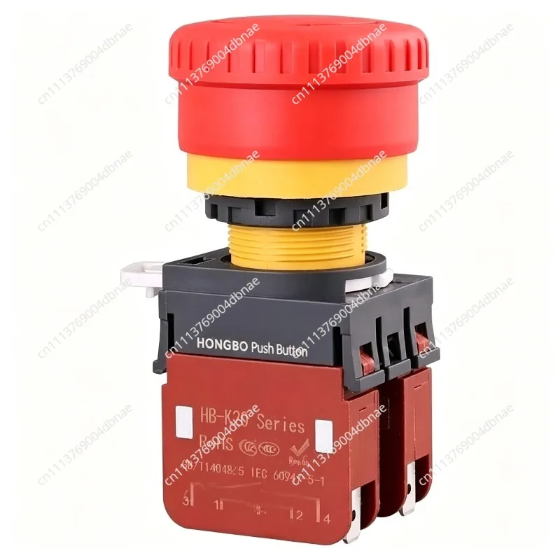 20A high current mushroom head emergency stop button switch high power machine emergency stop power failure
