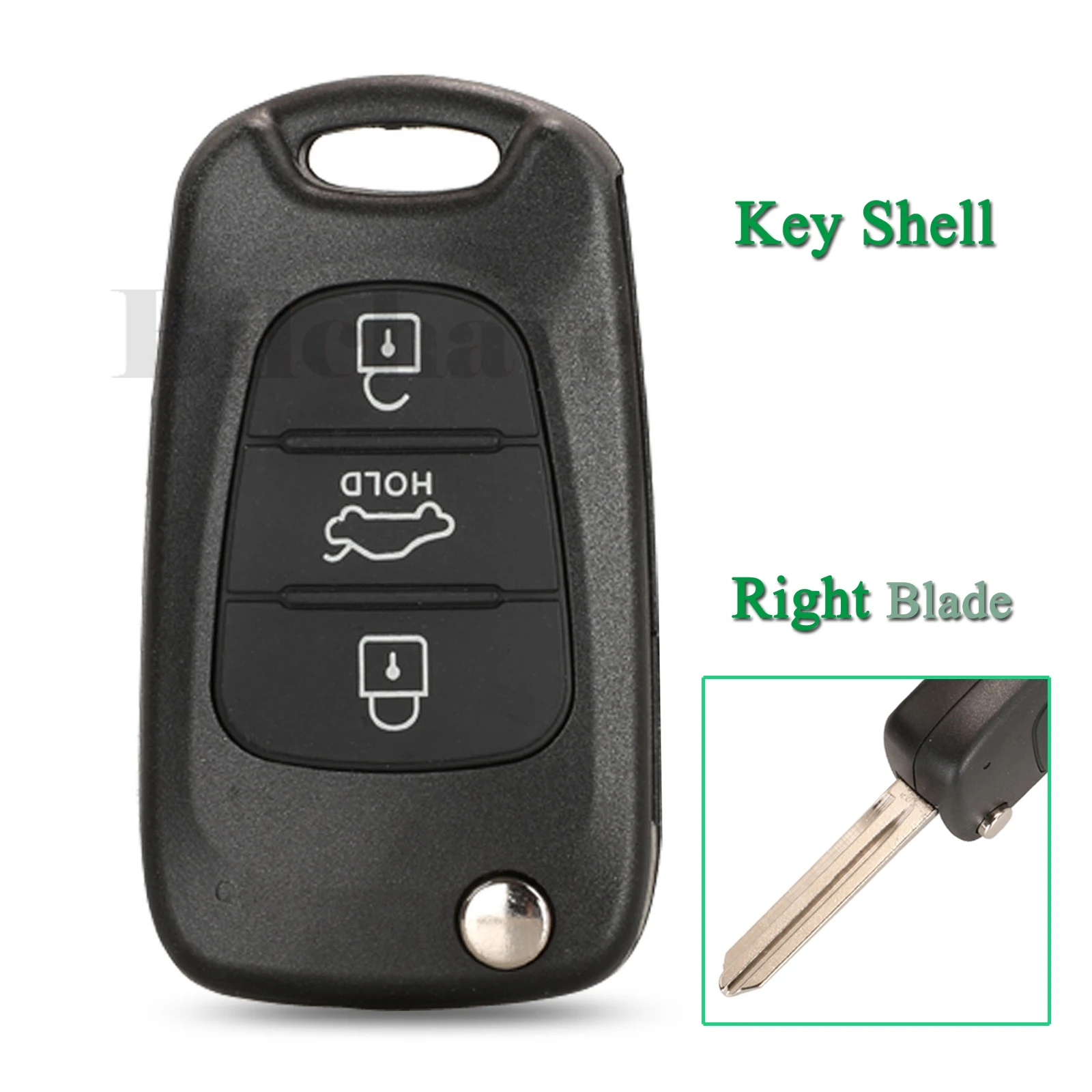 

jingyuqin For Hyundai Sonata Tucson Mistra Veloster IX25/35 Kia K2 K5 Soul Forte Rio Carens Cadenza Fob 3BT Remote Car Key Shell