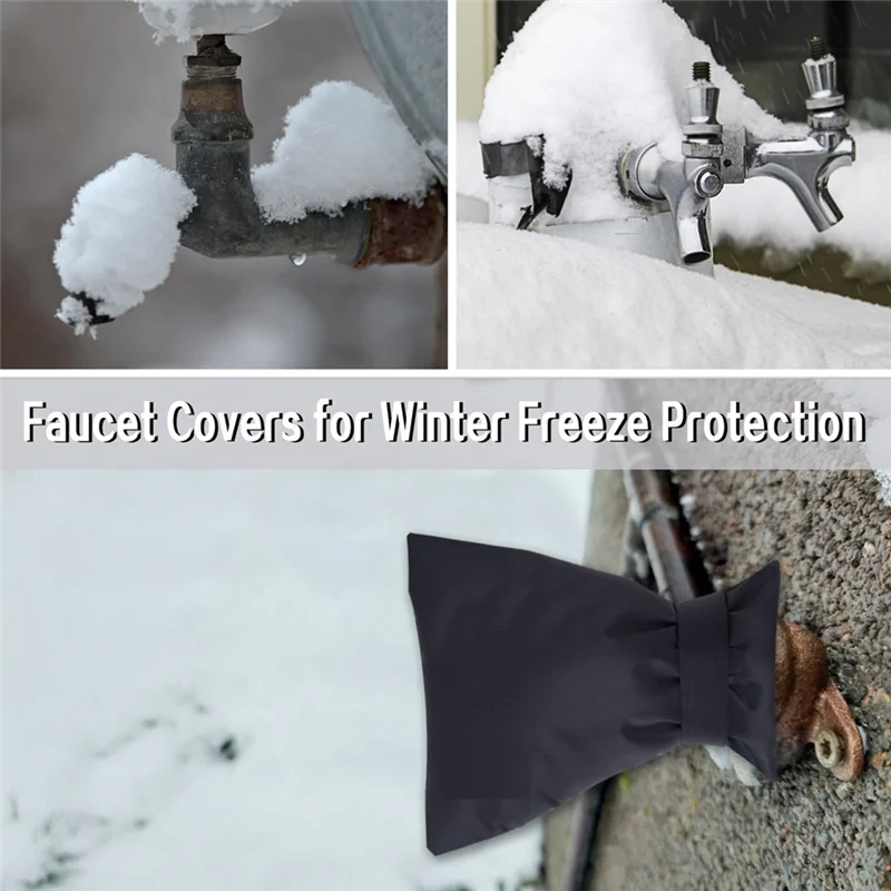 

AC23-Pro Outdoor Faucet Covers For Winter Freeze Protection,Winter Faucet Insulation Cover Socks,Hose Bib Covers For Winter,B Du