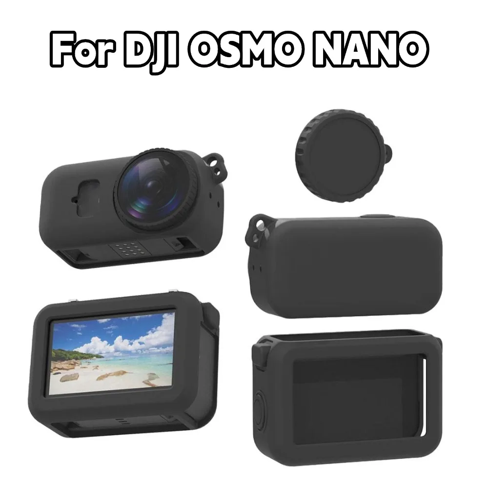 Picture 3: For DJI OSMO NANO Action Camera Silicone Case, Shockproof Scratchproof Full Protection Cover, Camera Protector Accessories