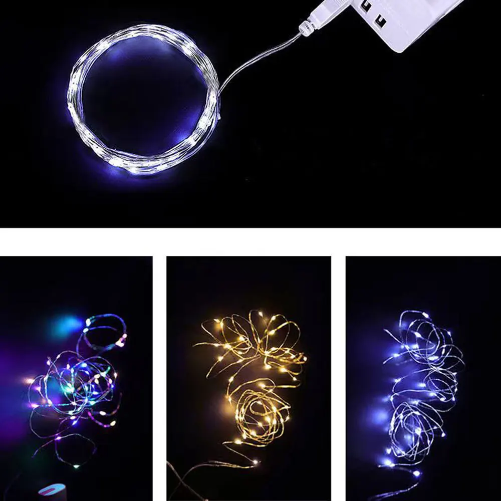 USB Powered LED String Lights Waterproof Led Copper Wire Fairy Lights DIY Wedding Christmas Party  Decor Garland night light